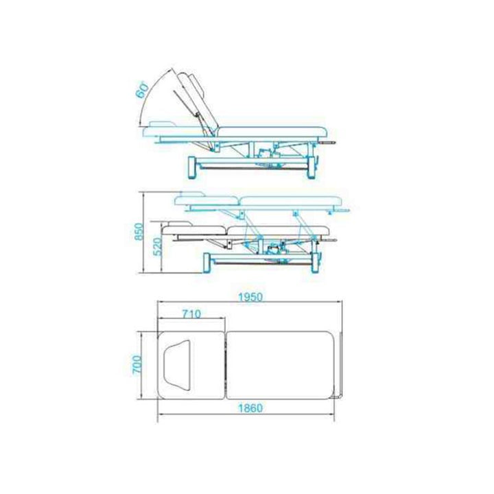 Massagetafel Elektrisch Azzurro 684 1 Wit 6