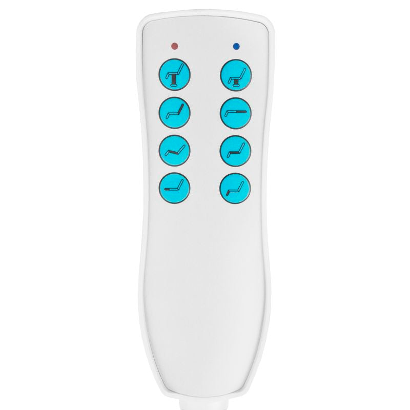 Behandelstoel Elektrisch Azzurro 869A 4 Motoren Draaibaar Wit