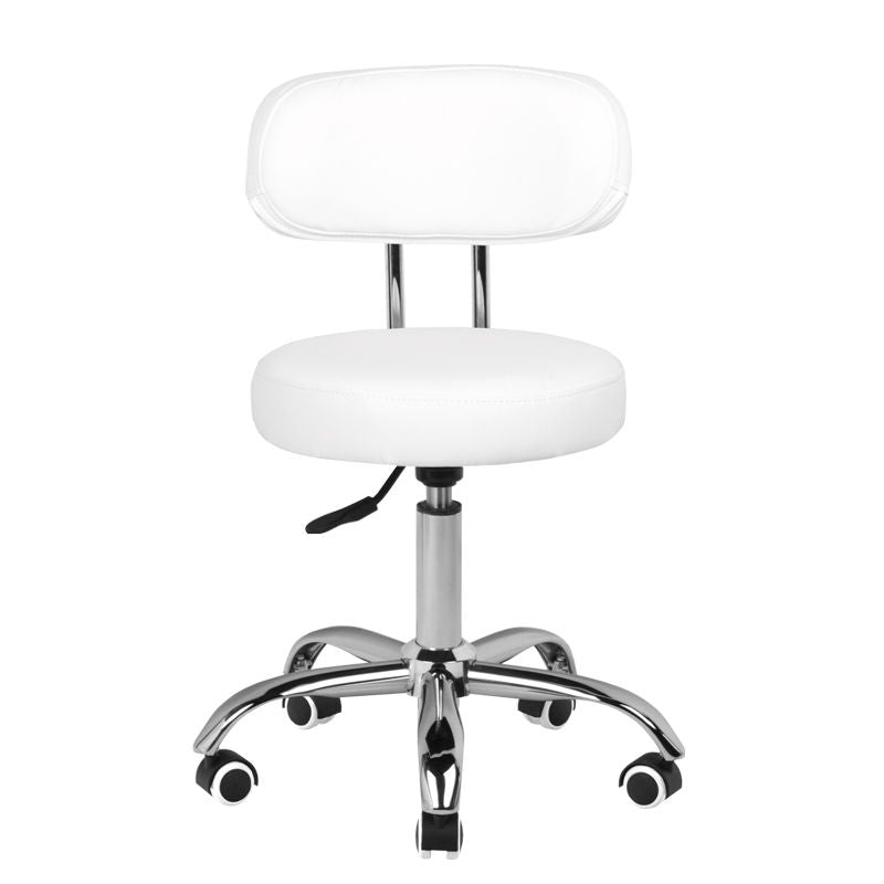 Tabouret Verstelbaar Eco Leder A-007 Wit