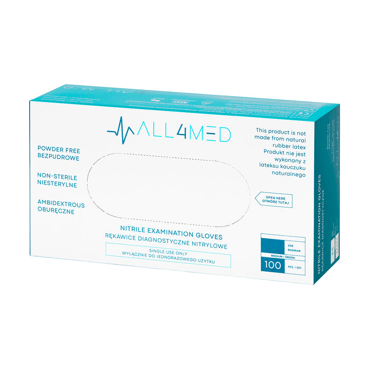 Handschoenen All4Med Soft-Nitrile Zwart L 100st. - afbeelding 2