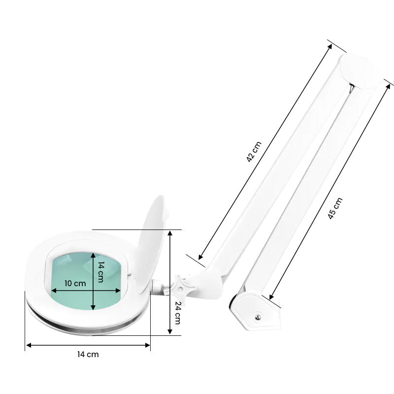 Loeplamp LED 60 SMD 5D met Schroefklem Instelbare Lichtsterkte Elegante 6028 Wit - afbeelding 6