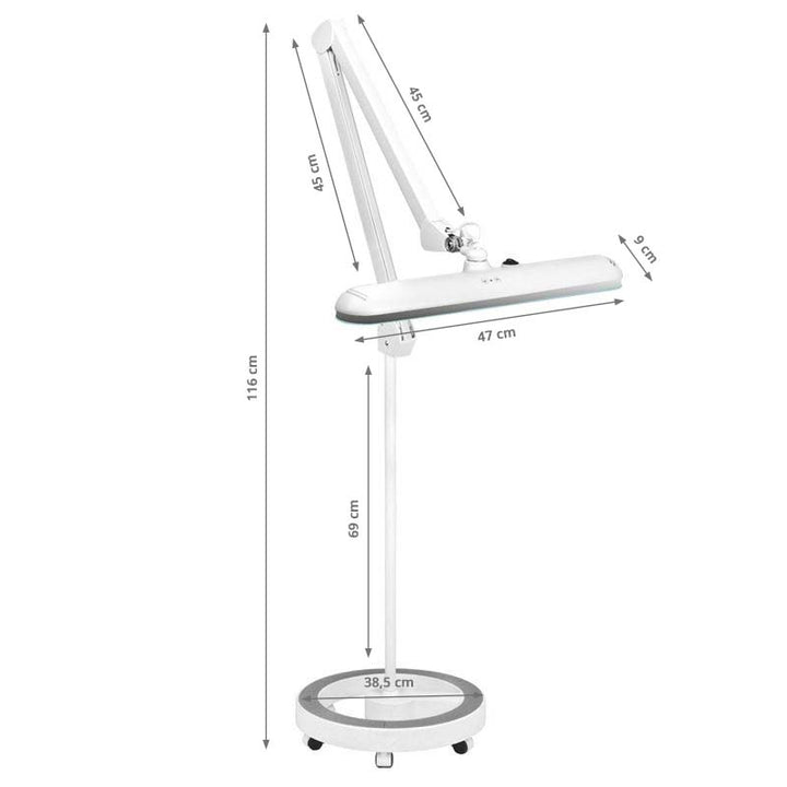 LED Lamp Schoonheidssalon met Statief en Instelbare Lichtintensiteit Elegante 801L Wit - afbeelding 9