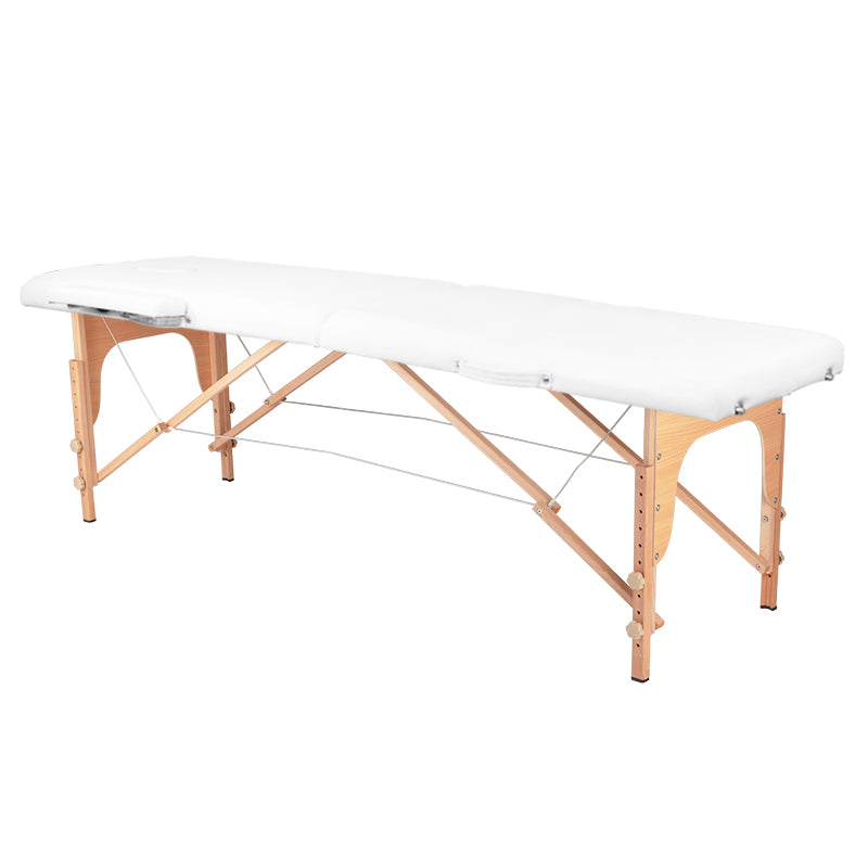 Massagetafel Inklapbaar Komfort Activ Fizjo 2 Zones Hout Wit 1