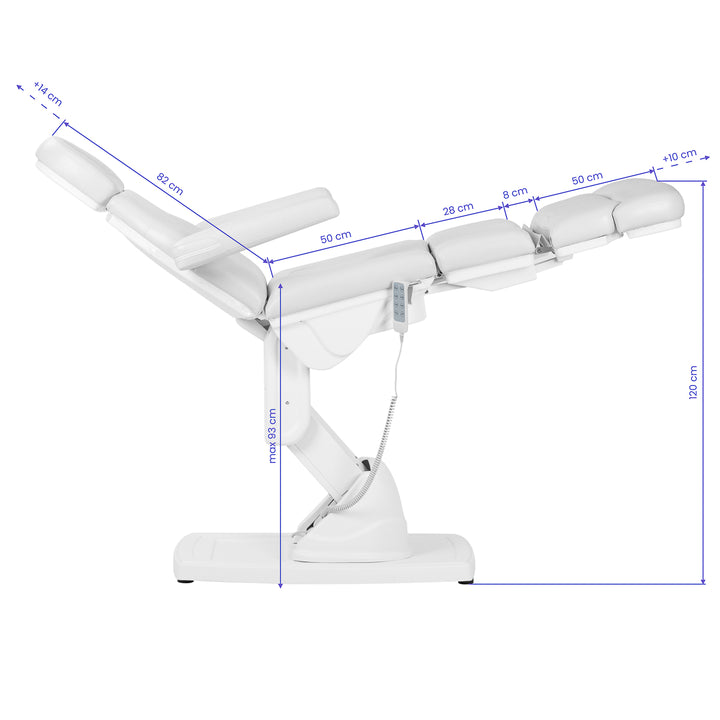 Behandelstoel Elektrisch Kate 4 Motoren Wit - afbeelding 13