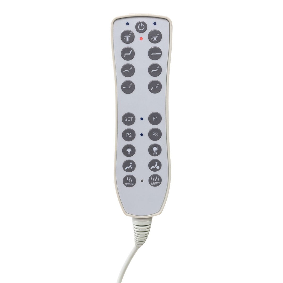 Behandelstoel Elektrisch Azzurro 708B 3 Motoren met Voetpedaal en Verwarming Wit - afbeelding 3