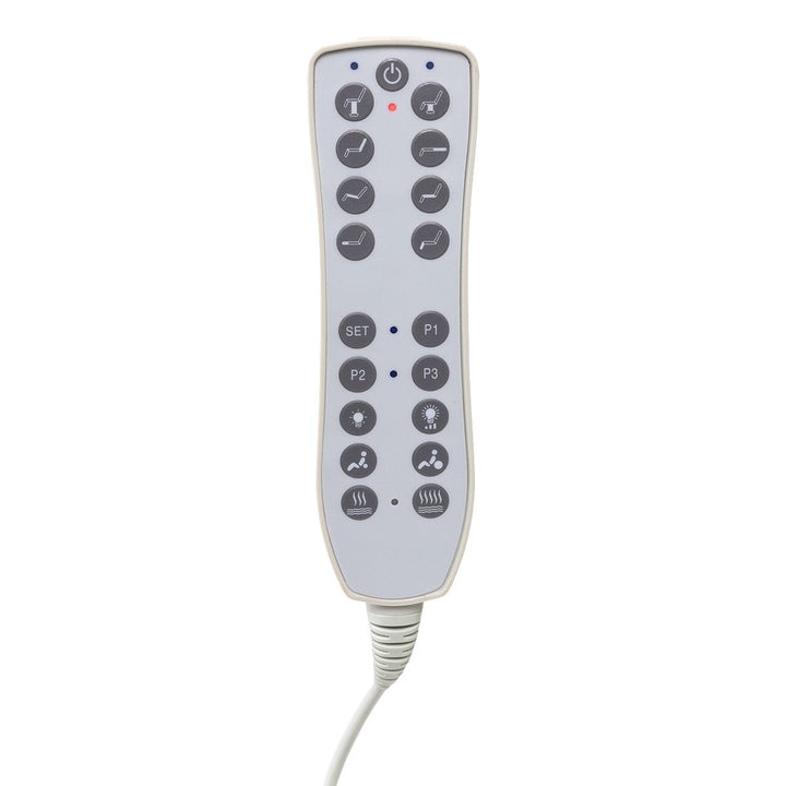 Behandelstoel Elektrisch Azzurro 708B 3 Motoren met Voetpedaal en Verwarming Wit - afbeelding 3