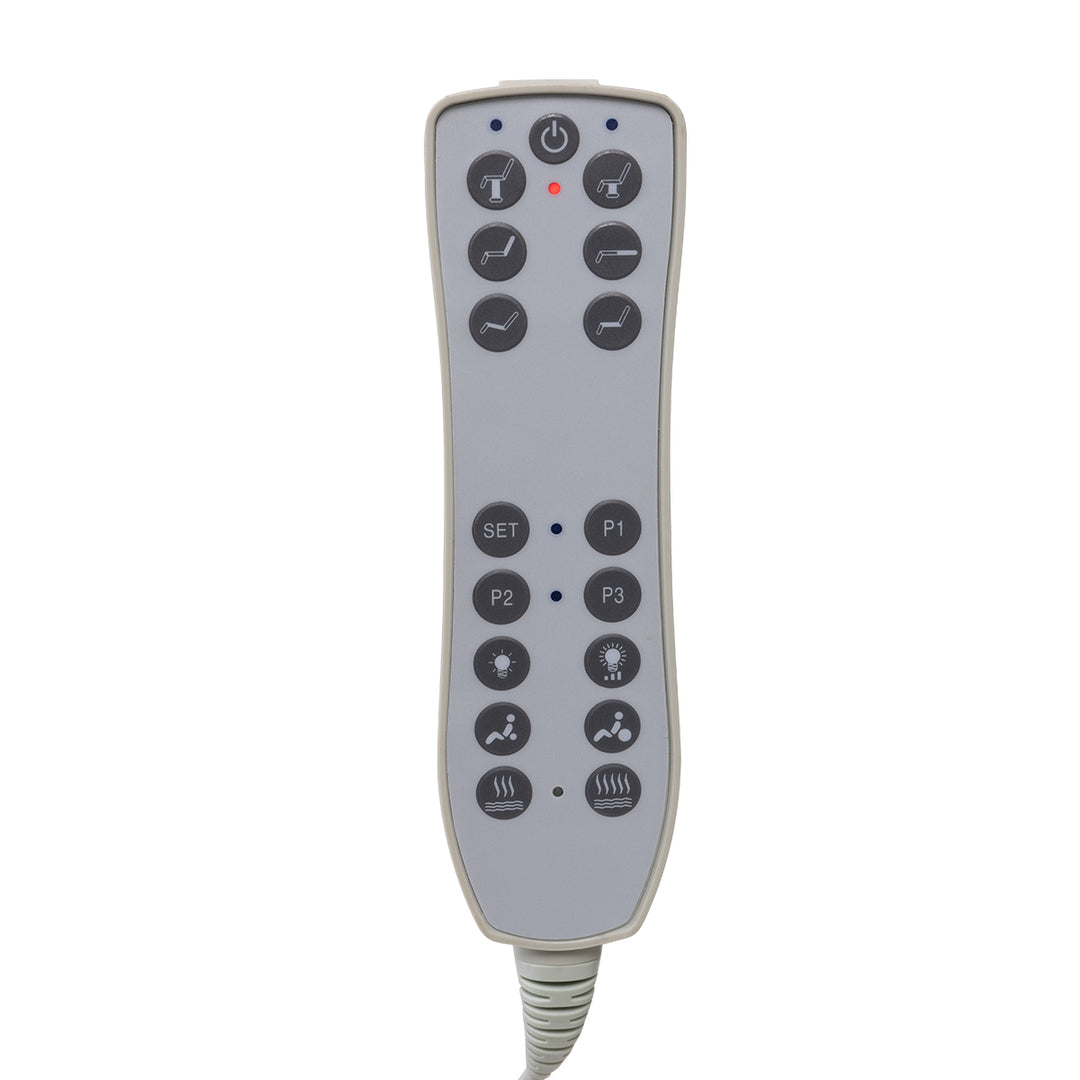 Behandelstoel Elektrisch Azzurro 708B 3 Motoren met Voetpedaal en Verwarming Wit - afbeelding 8