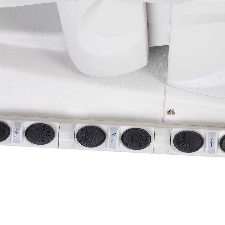 Behandelstoel Elektrisch Azzurro 708B 3 Motoren met Voetpedaal en Verwarming Wit - afbeelding 9
