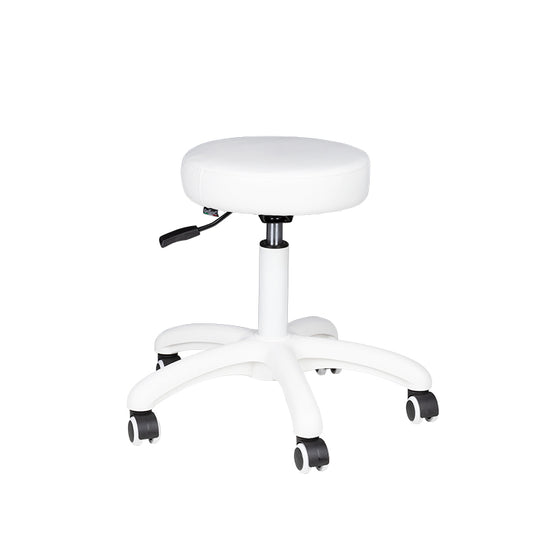 Tabouret Verstelbaar Eco Leder AM-303-2 Wit