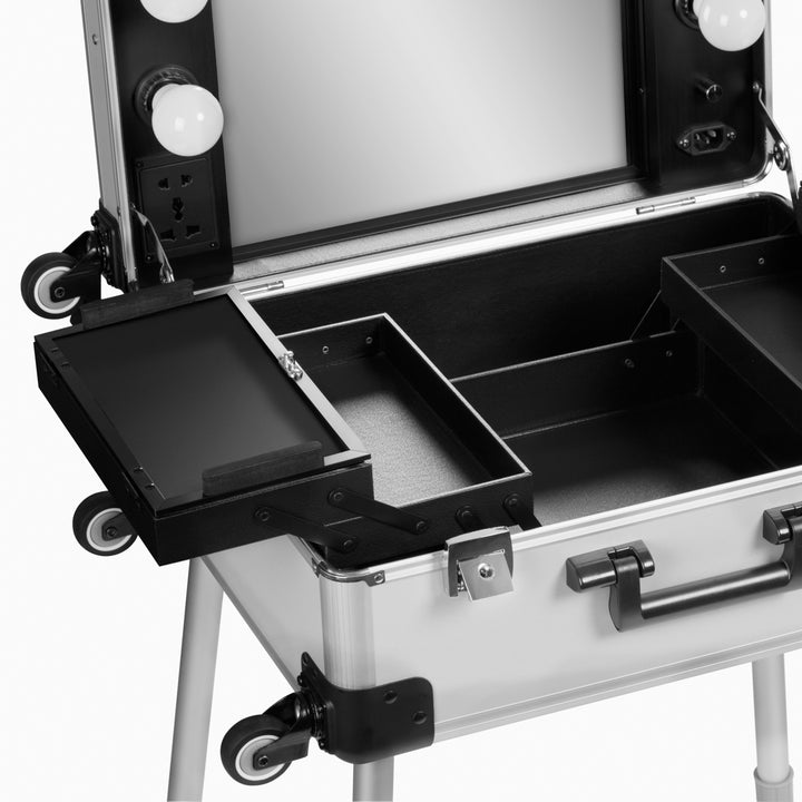 Make-up Koffer Mobiel Station T-27 met Verlichte Spiegel Zilver - afbeelding 5
