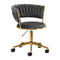 Salonstoel met Wielen Fluweel 4Rico QS-GW01G Grijs