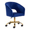 Salonstoel met Wielen Fluweel 4Rico QS-OF212G Blauw