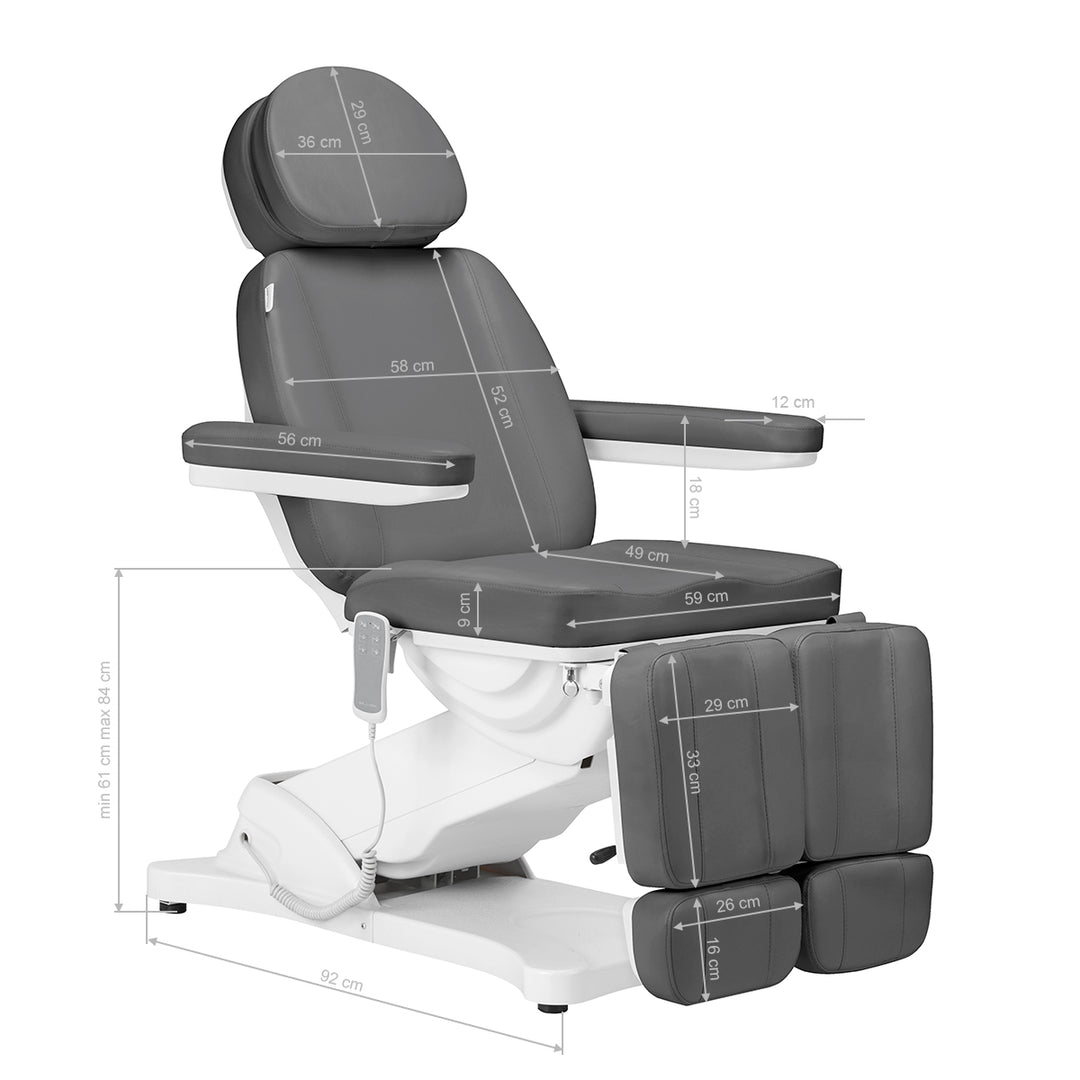 Behandelstoel Elektrisch Sillon Classic 3 Motoren Kantelbaar Grijs - afbeelding 21