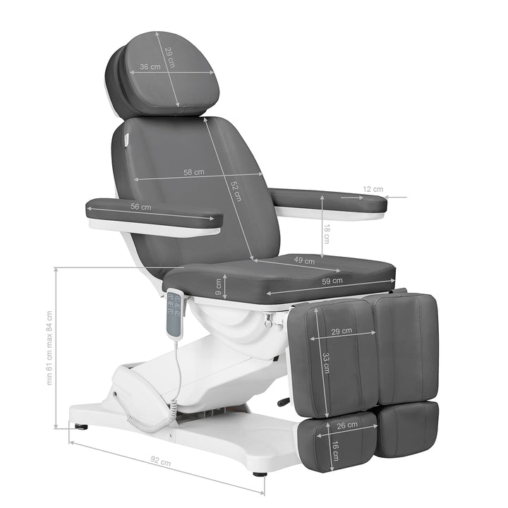 Behandelstoel Elektrisch Sillon Classic 3 Motoren Kantelbaar Grijs - afbeelding 21