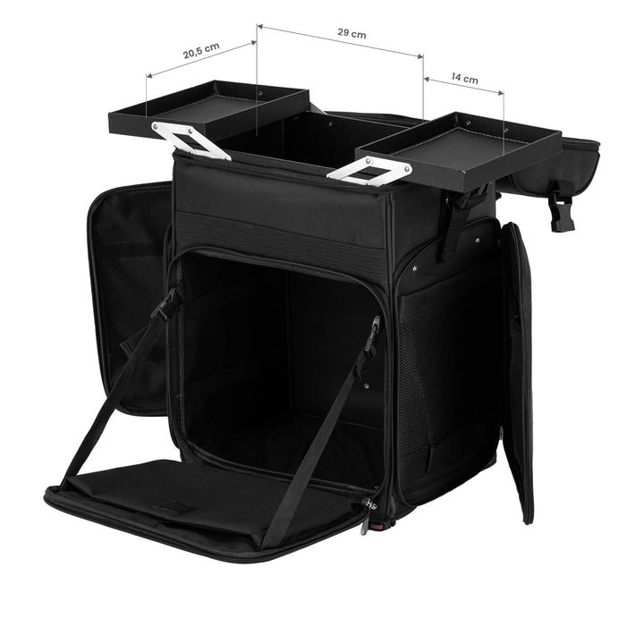 Make-up Koffer Trolley Look 1328 Zwart - afbeelding 16