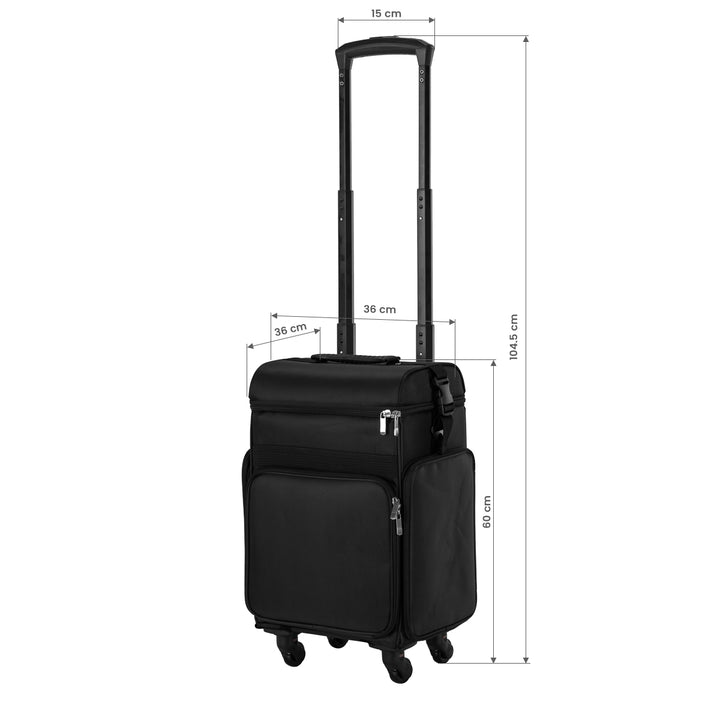 Make-up Koffer Trolley Look 1328 Zwart - afbeelding 17