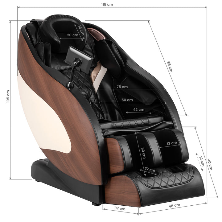 Massagestoel Elektrisch Sakura Classic 305 Bruin-Hout - afbeelding 19