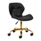 Salonstoel met Wielen Verstelbaar 4Rico QS-06 Goud-Zwart