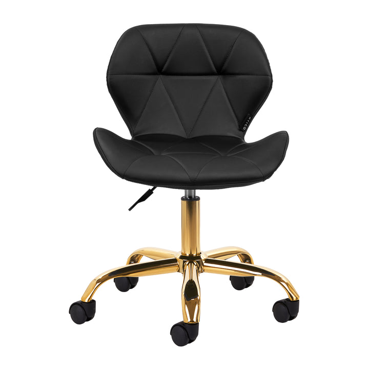 Salonstoel met Wielen Verstelbaar 4Rico QS-06 Goud-Zwart - afbeelding 2