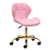 Salonstoel met Wielen Verstelbaar 4Rico QS-06 Goud-Roze