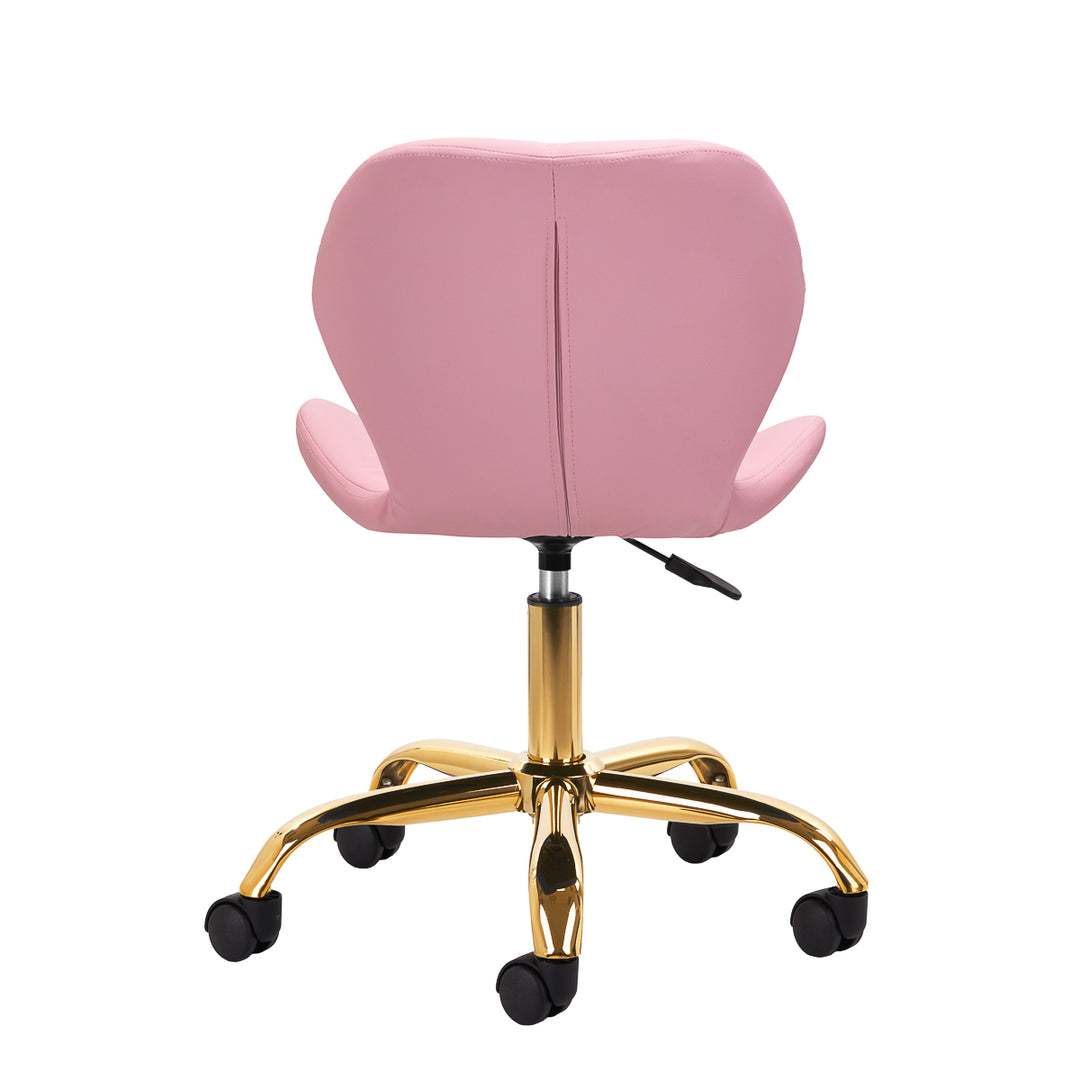 Salonstoel met Wielen Verstelbaar 4Rico QS-06 Goud-Roze - afbeelding 4