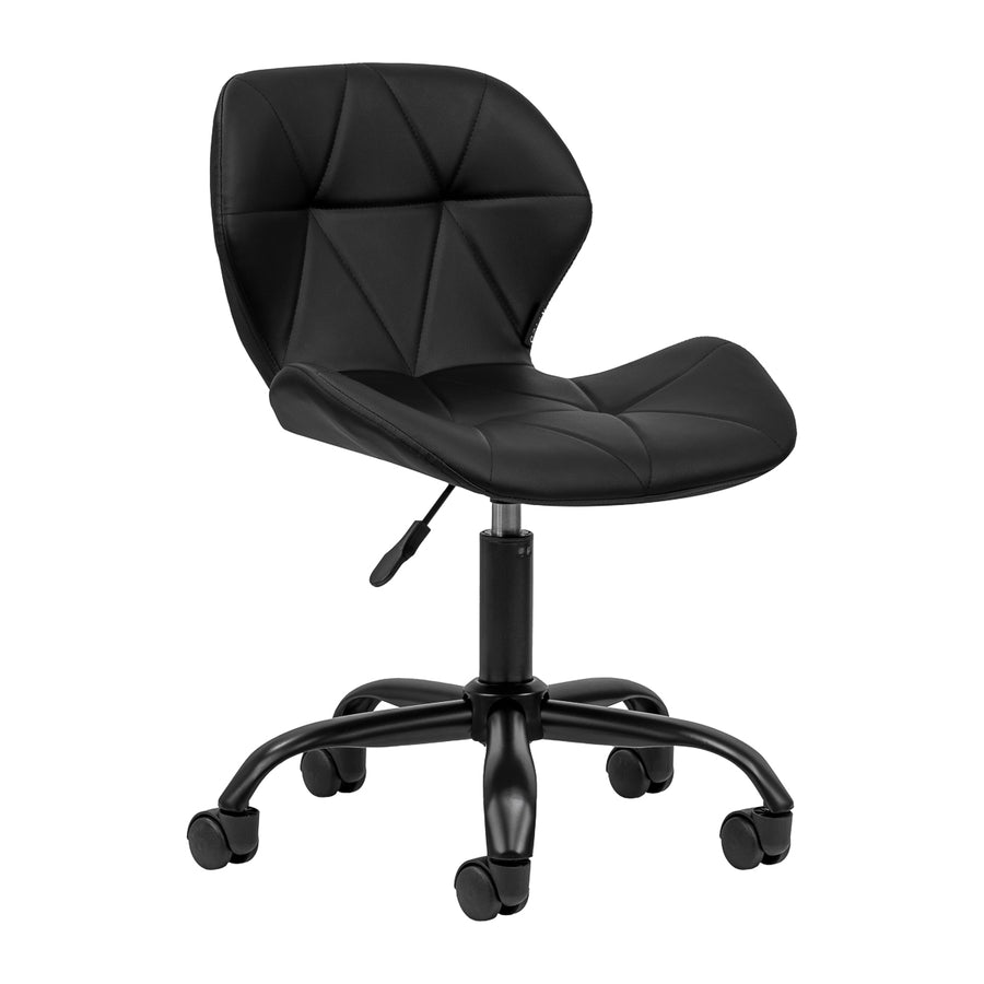 Salonstoel met Wielen Verstelbaar 4Rico QS-06 Zwart-Zwart