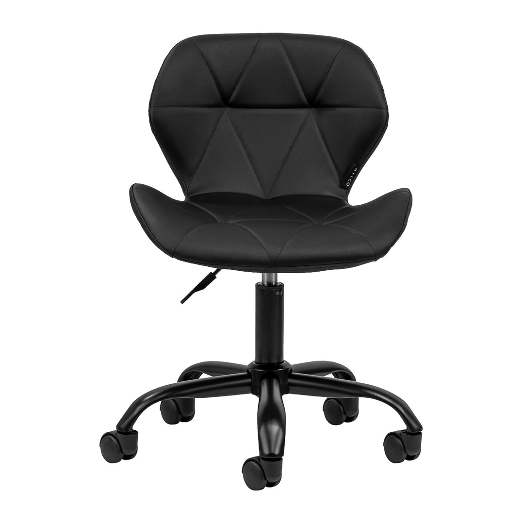 Salonstoel met Wielen Verstelbaar 4Rico QS-06 Zwart-Zwart - afbeelding 2