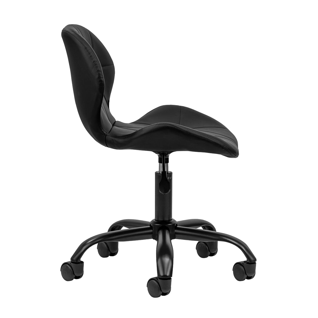 Salonstoel met Wielen Verstelbaar 4Rico QS-06 Zwart-Zwart - afbeelding 3