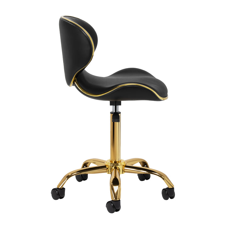 Salonstoel met Wielen Verstelbaar Gabbiano Q-4599 Goud-Zwart - afbeelding 2