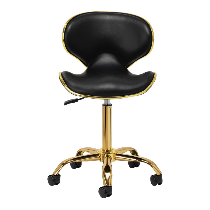 Salonstoel met Wielen Verstelbaar Gabbiano Q-4599 Goud-Zwart - afbeelding 3