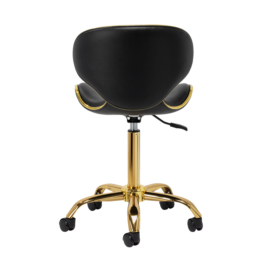 Salonstoel met Wielen Verstelbaar Gabbiano Q-4599 Goud-Zwart - afbeelding 4