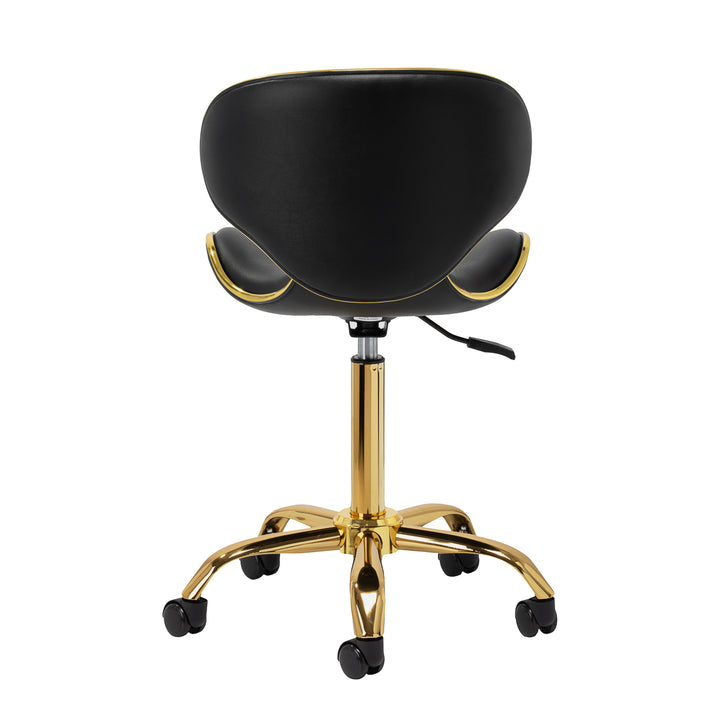 Salonstoel met Wielen Verstelbaar Gabbiano Q-4599 Goud-Zwart - afbeelding 4