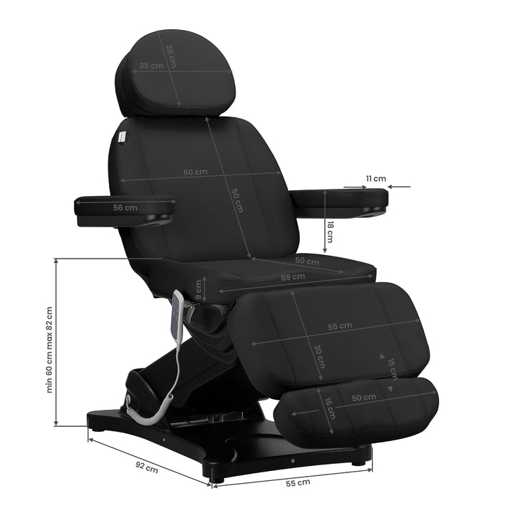 Behandelstoel Elektrisch Sillon Classic 3 Motoren Zwart - afbeelding 18
