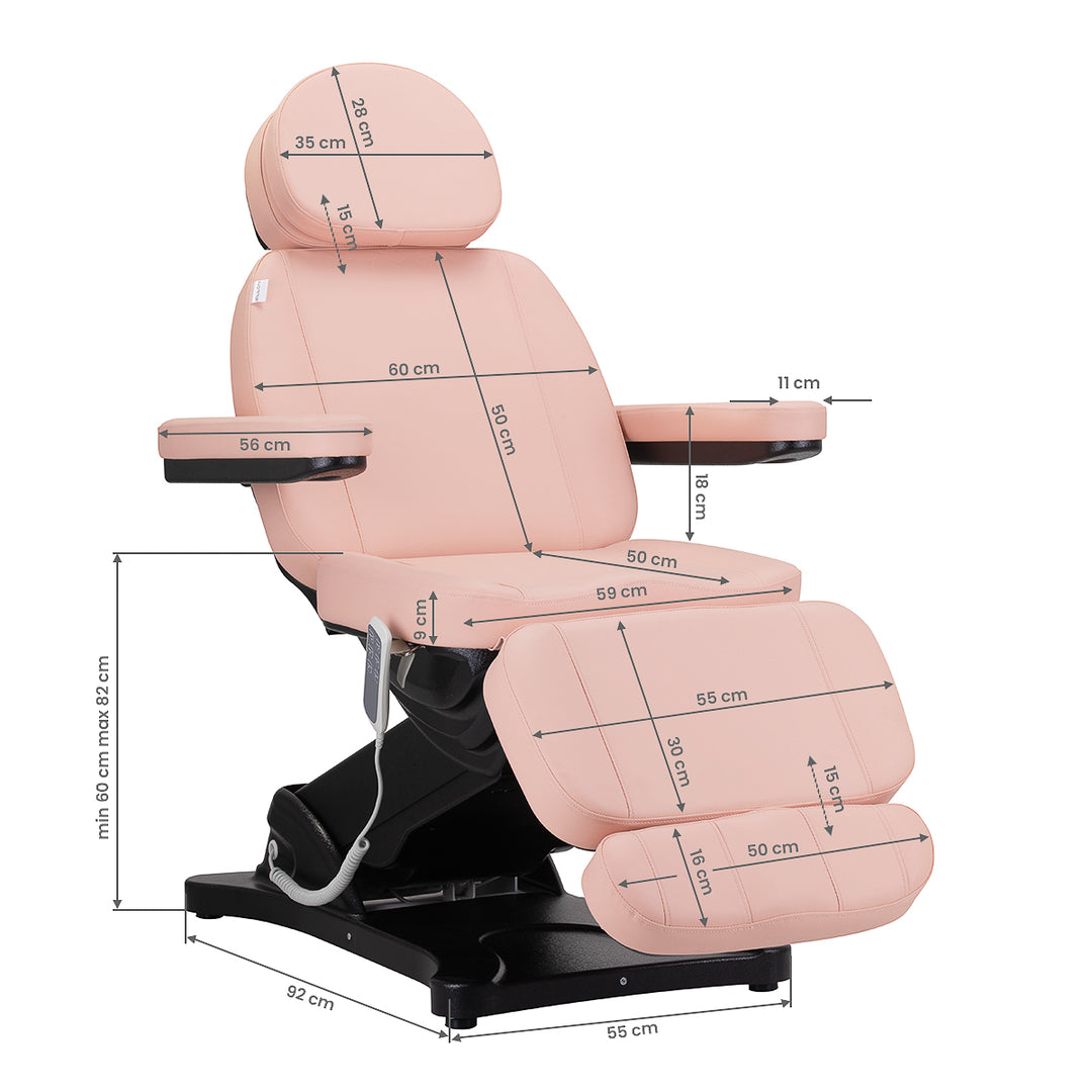 Behandelstoel Elektrisch Sillon Classic 3 Motoren Roze - afbeelding 18