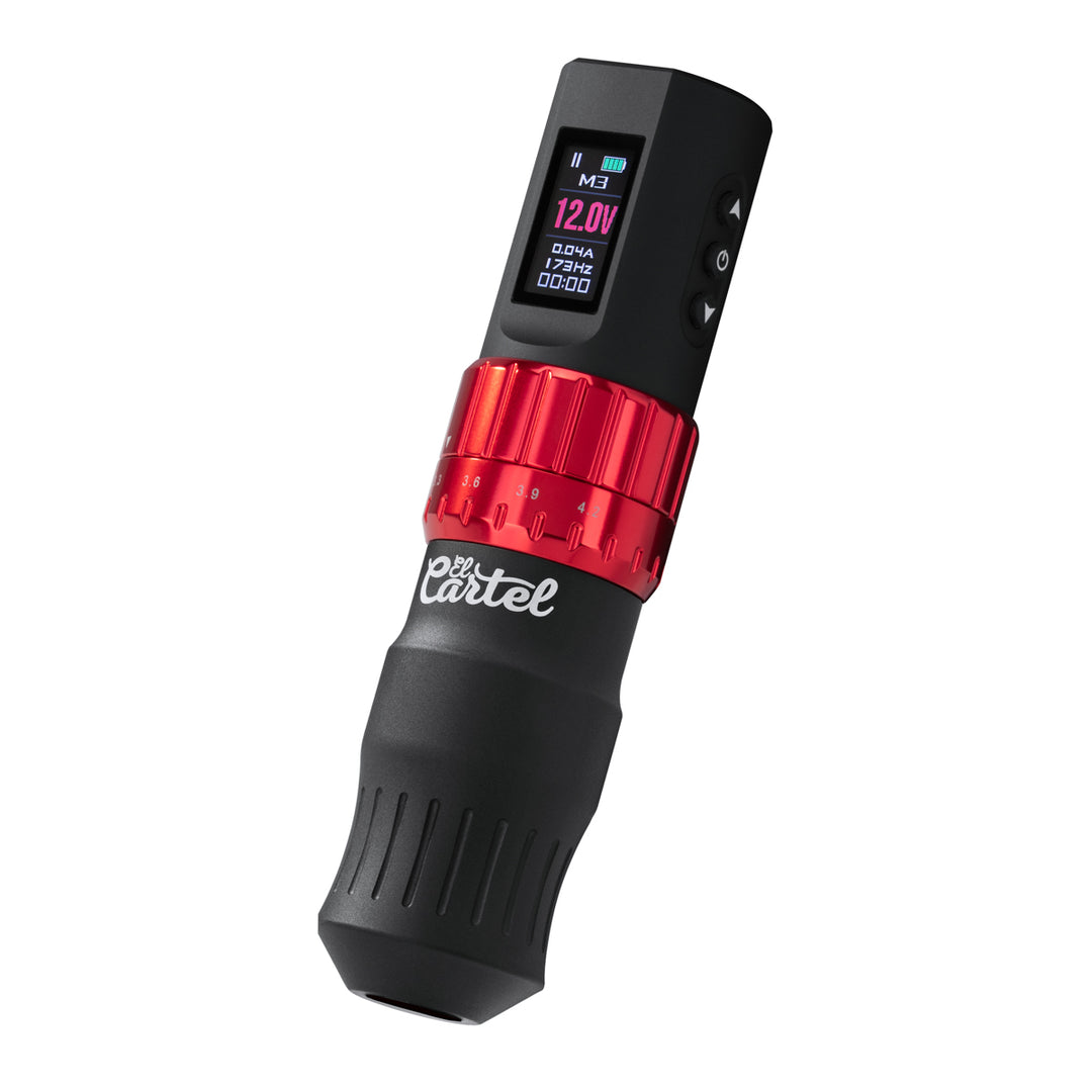 Tattoo Machine El Cartel VISPA Draadloos Zwart-Rood