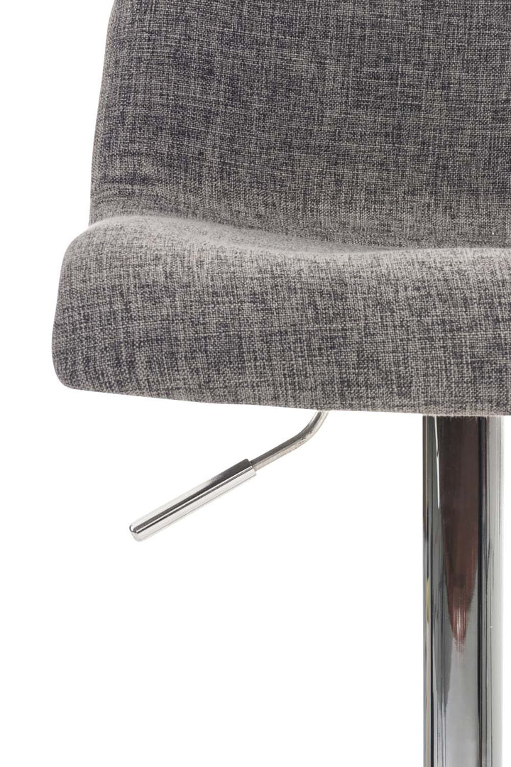 Barkruk met Rugleuning Stof Verstelbaar Draaibaar 105 Lichtgrijs - afbeelding 6