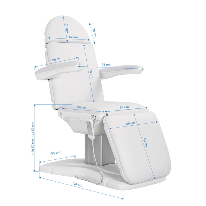 Elektrische Behandelstoel Sillon Eclipse 3 Motoren Wit - afbeelding 11