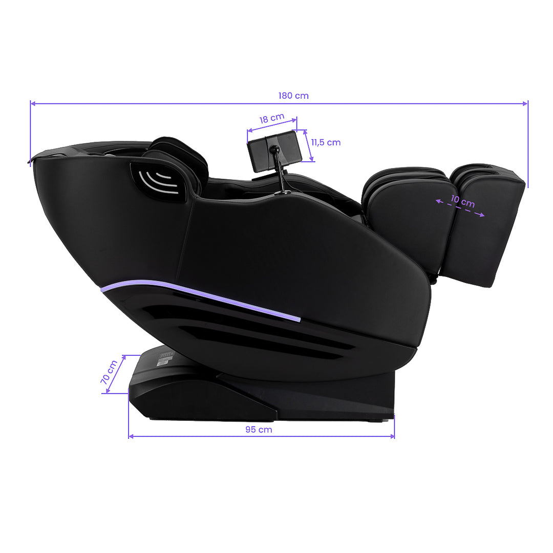 Massagestoel Elektrisch Sakura Maximus 809 3D Zwart - afbeelding 24