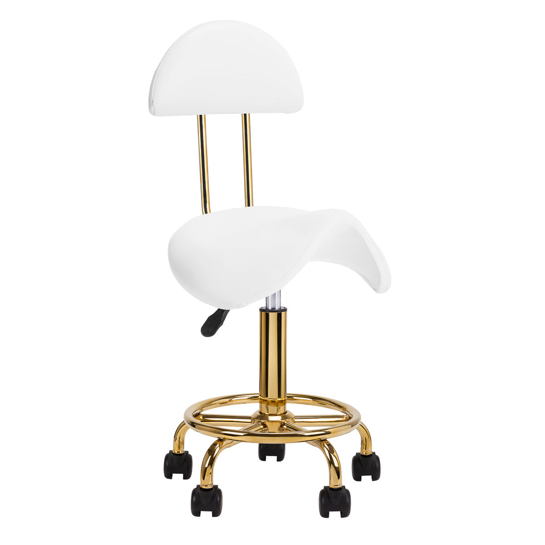 Zadelkruk met Rugleuning 6001 Goud-Wit