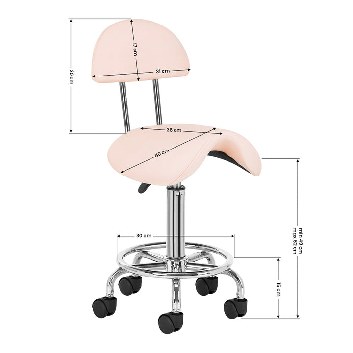Zadelkruk met Rugleuning 6001 Roze