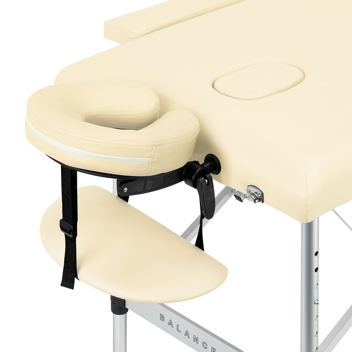 Massagetafel Inklapbaar Aluminium Balance 2 Zones Crème - afbeelding 3