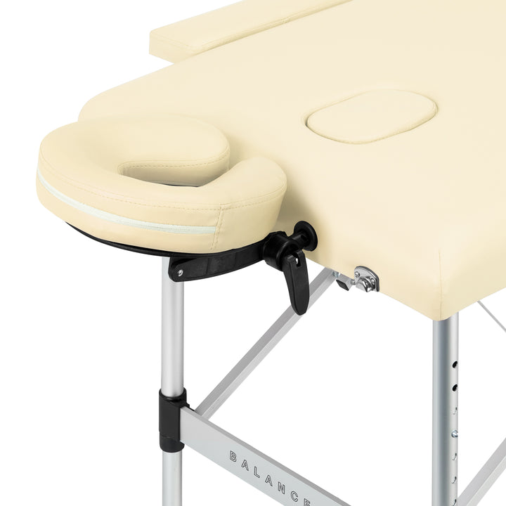 Massagetafel Inklapbaar Aluminium Balance 2 Zones Crème - afbeelding 4