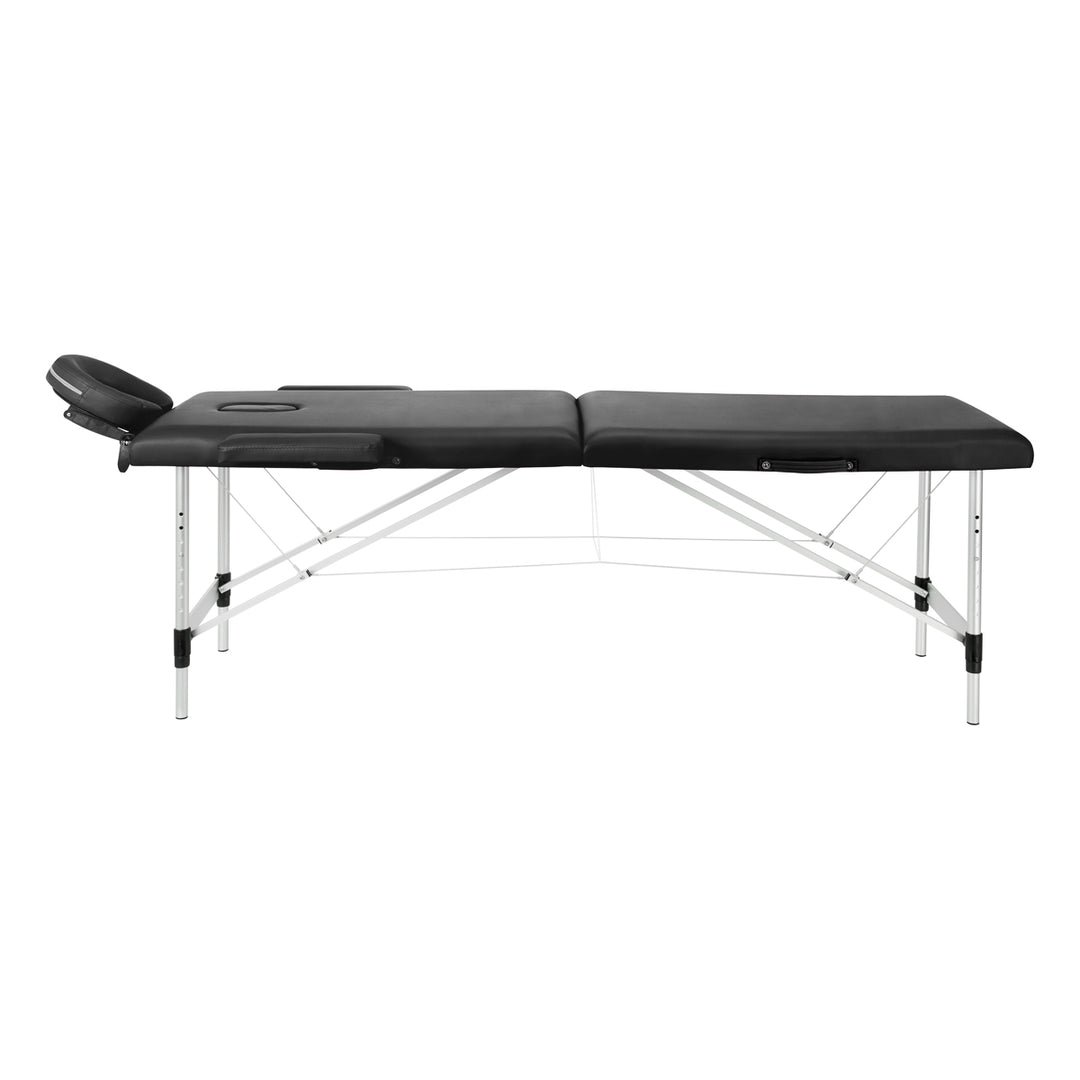 Massagetafel Inklapbaar Aluminium Balance 2 Zones Zwart - afbeelding 2