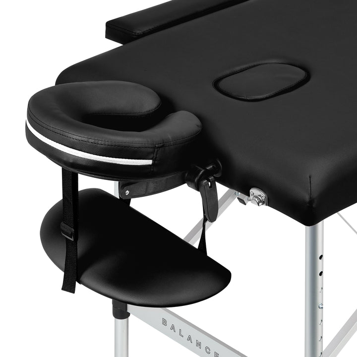 Massagetafel Inklapbaar Aluminium Balance 2 Zones Zwart - afbeelding 3