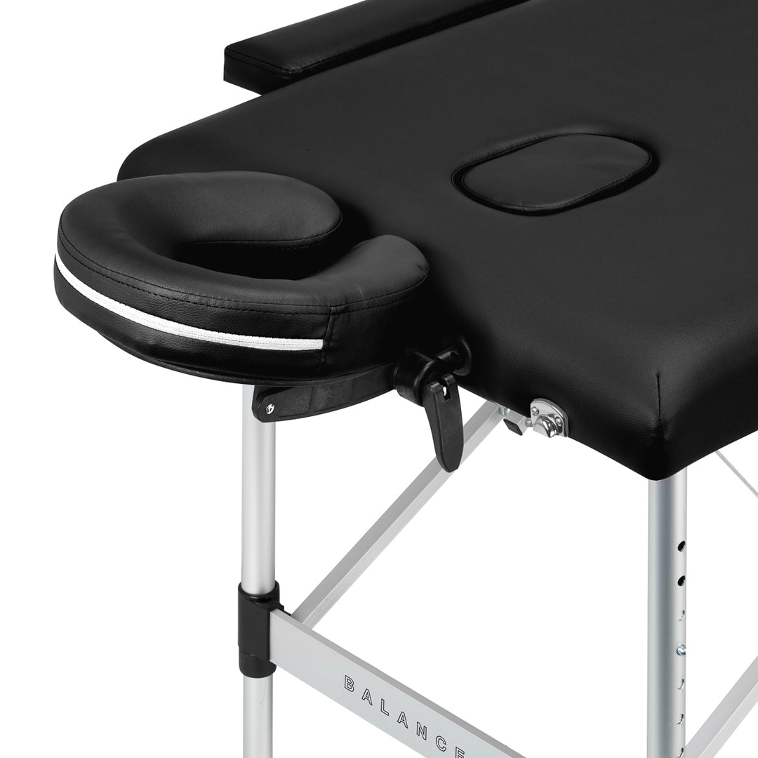 Massagetafel Inklapbaar Aluminium Balance 2 Zones Zwart - afbeelding 4