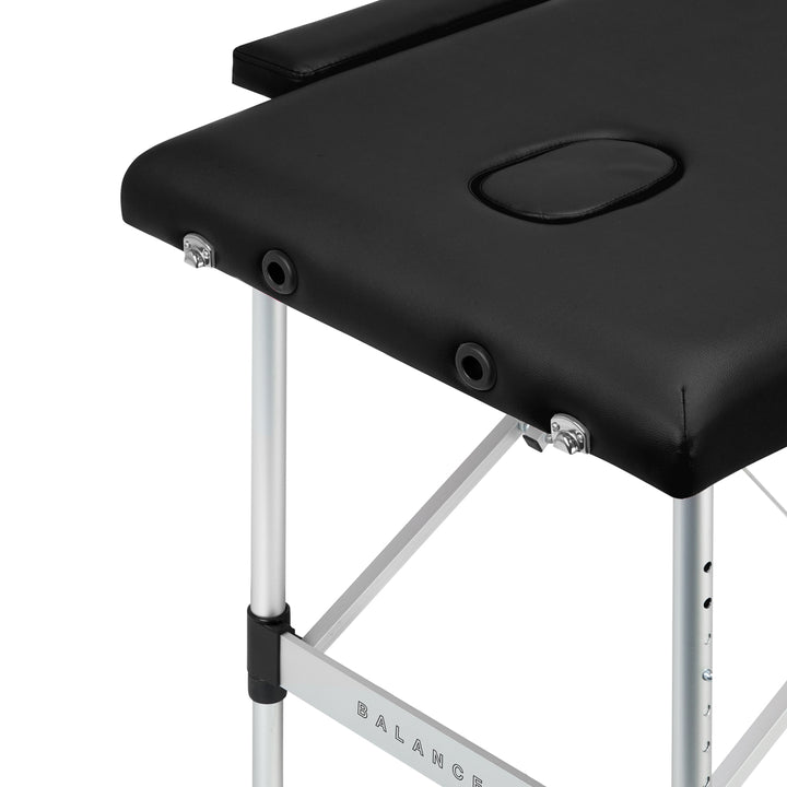 Massagetafel Inklapbaar Aluminium Balance 2 Zones Zwart - afbeelding 5
