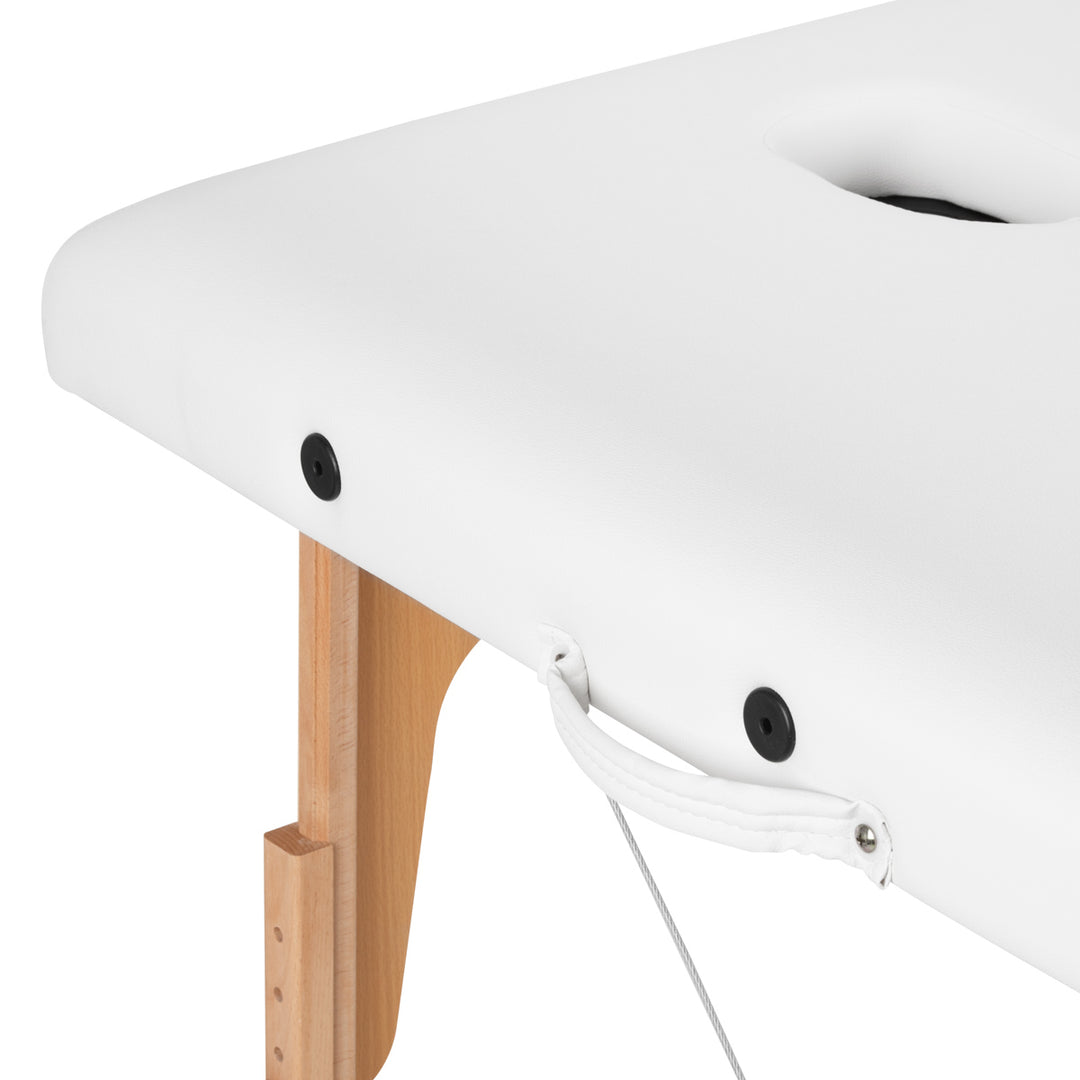 Massagetafel Inklapbaar Beukenhout Balance 2 Zones Wit - afbeelding 10