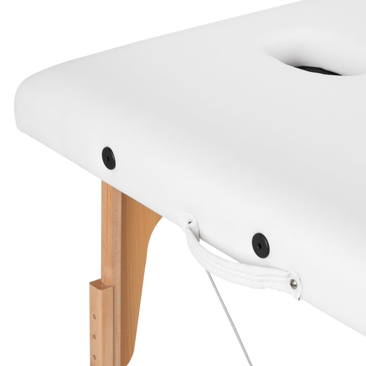 Massagetafel Inklapbaar Beukenhout Balance 2 Zones Wit - afbeelding 10