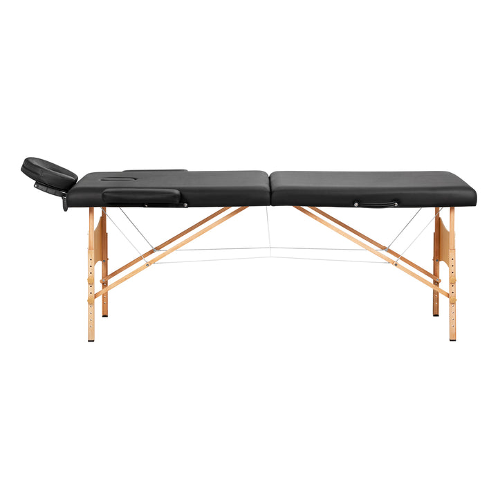 Massagetafel Inklapbaar Beukenhout Balance 2 Zones Zwart - afbeelding 2