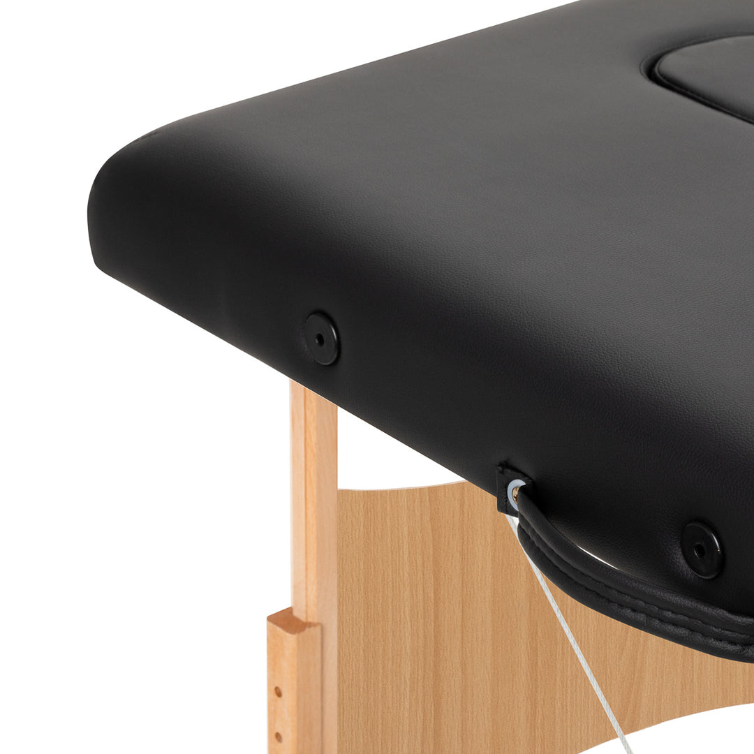 Massagetafel Inklapbaar Beukenhout Balance 2 Zones Zwart - afbeelding 10